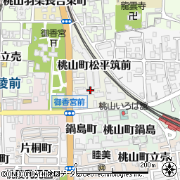 京都府京都市伏見区桃山町松平筑前周辺の地図