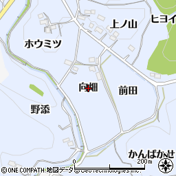 愛知県新城市浅谷向畑周辺の地図