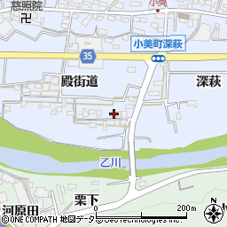 愛知県岡崎市小美町殿街道91周辺の地図