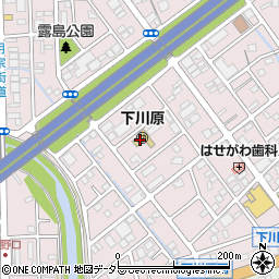 静岡市役所　下川原保育園周辺の地図