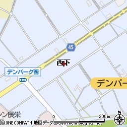 愛知県安城市赤松町西下周辺の地図
