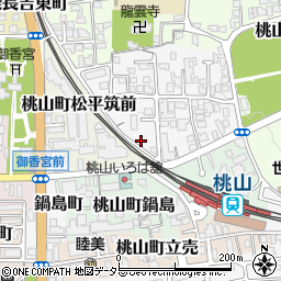 京都府京都市伏見区桃山筑前台町25-24周辺の地図