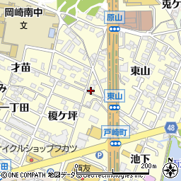 愛知県岡崎市戸崎町才苗10周辺の地図