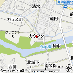 愛知県岡崎市丸山町カウフク周辺の地図