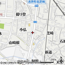 愛知県安城市古井町小仏7周辺の地図