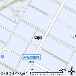 愛知県安城市赤松町東向周辺の地図