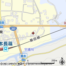 愛知県新城市長篠大門周辺の地図