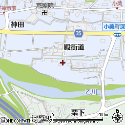 愛知県岡崎市小美町殿街道50周辺の地図
