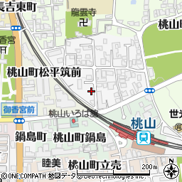 京都府京都市伏見区桃山筑前台町25-20周辺の地図