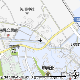 滋賀県甲賀市甲南町森尻59周辺の地図