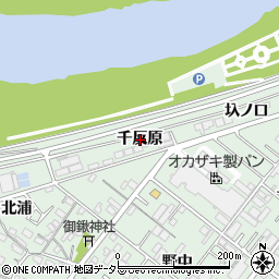 愛知県岡崎市赤渋町千反原周辺の地図