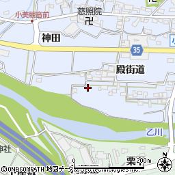 愛知県岡崎市小美町殿街道34周辺の地図