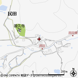 兵庫県川辺郡猪名川町民田一反田周辺の地図