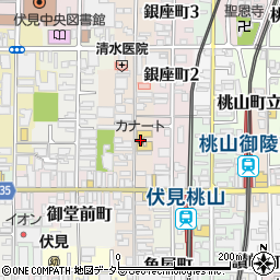 カナート伏見桃山店周辺の地図
