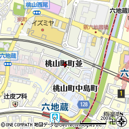 京都府京都市伏見区桃山町町並周辺の地図