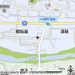 愛知県岡崎市小美町殿街道108周辺の地図