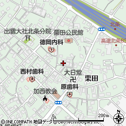 兵庫県加西市北条町栗田110周辺の地図