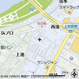 愛知県岡崎市法性寺町池田7周辺の地図