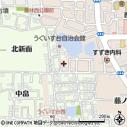 京都府長岡京市うぐいす台180周辺の地図