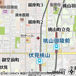 関西電力伏見桃山社宅周辺の地図