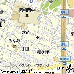 愛知県岡崎市戸崎町才苗周辺の地図