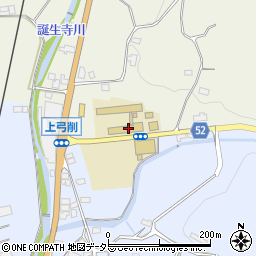 岡山県立誕生寺支援学校　弓削校舎周辺の地図