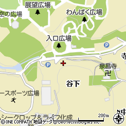 愛知県新城市大海谷下周辺の地図