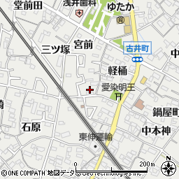 愛知県安城市古井町宮前9周辺の地図