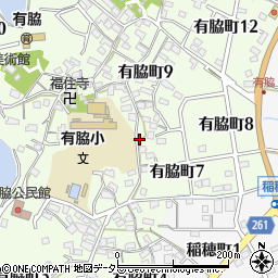 愛知県半田市有脇町周辺の地図