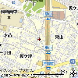 愛知県岡崎市戸崎町才苗1周辺の地図