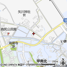 滋賀県甲賀市甲南町森尻64周辺の地図
