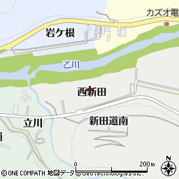 愛知県岡崎市生平町（西新田）周辺の地図