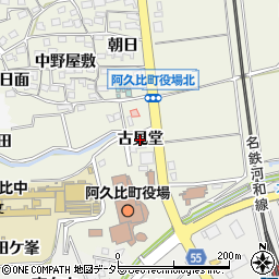 愛知県阿久比町（知多郡）卯坂（古見堂）周辺の地図