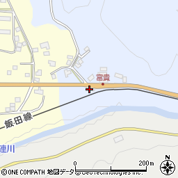 愛知県新城市富栄道下周辺の地図