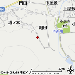 愛知県岡崎市生平町40周辺の地図