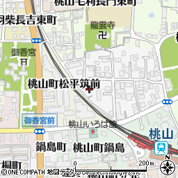 京都府京都市伏見区桃山筑前台町25-2周辺の地図