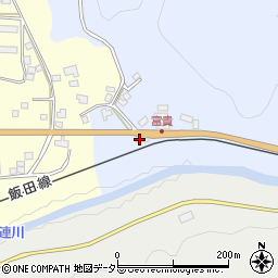 愛知県新城市富栄（道下）周辺の地図