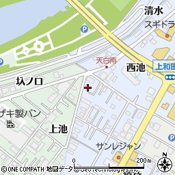 愛知県岡崎市法性寺町池田10周辺の地図