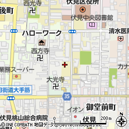 京都府京都市伏見区南部町61周辺の地図