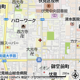 京都府京都市伏見区南部町61-14周辺の地図