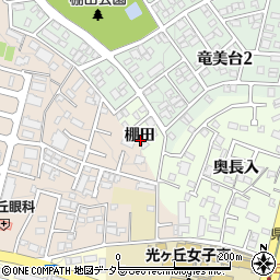 愛知県岡崎市大西町棚田周辺の地図