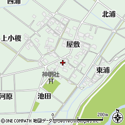 愛知県岡崎市下佐々木町屋敷54周辺の地図