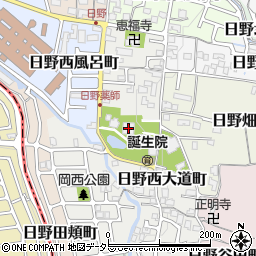 法界寺周辺の地図