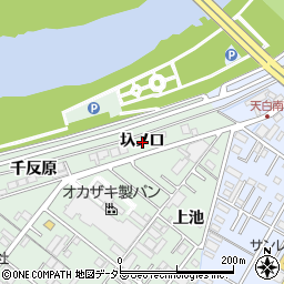 愛知県岡崎市赤渋町（圦ノ口）周辺の地図