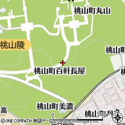 京都府京都市伏見区桃山町百軒長屋周辺の地図