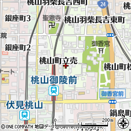 京都府京都市伏見区桃山町金森出雲1-19周辺の地図