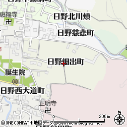 京都府京都市伏見区日野畑出町周辺の地図