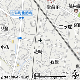 愛知県安城市古井町芝崎33-14周辺の地図