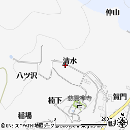 愛知県新城市須長清水周辺の地図