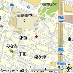 愛知県岡崎市戸崎町周辺の地図